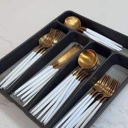 Matte Gold Silverware Set