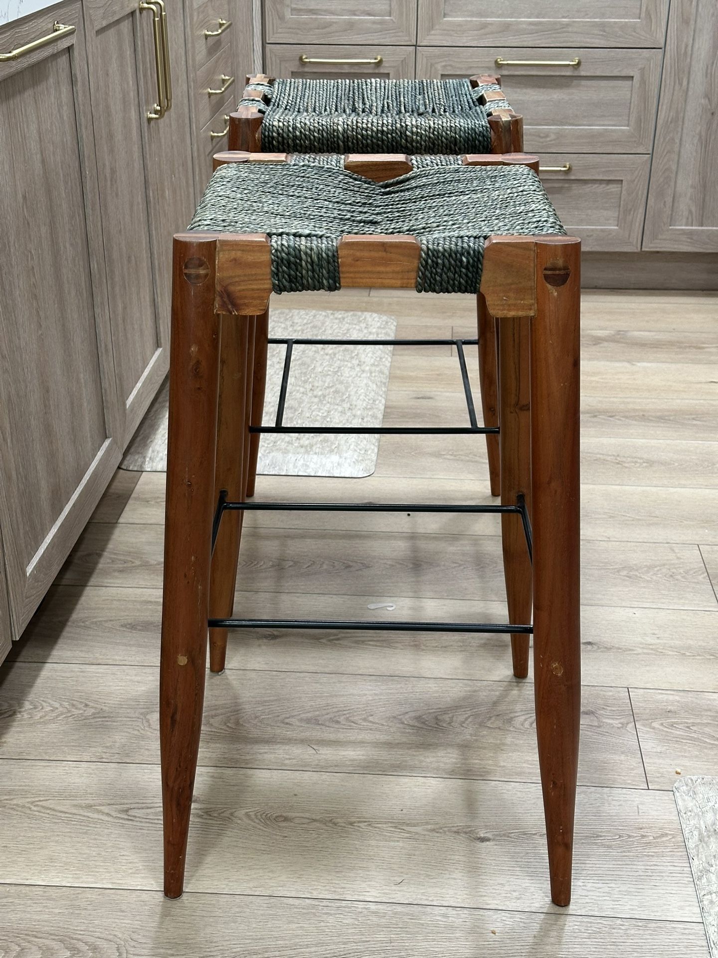 2 Bar-height Stools | C2B Nahla Saddle Stools