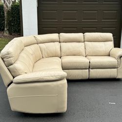 Sofa/Couch Sectional - Recliners - Beige - Leather - Delivery Available 🚛