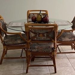 Wooden Glass Dining Table