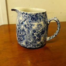 Laura Ashley Chintzware Blue Creamer Milk Jug 16oz. 