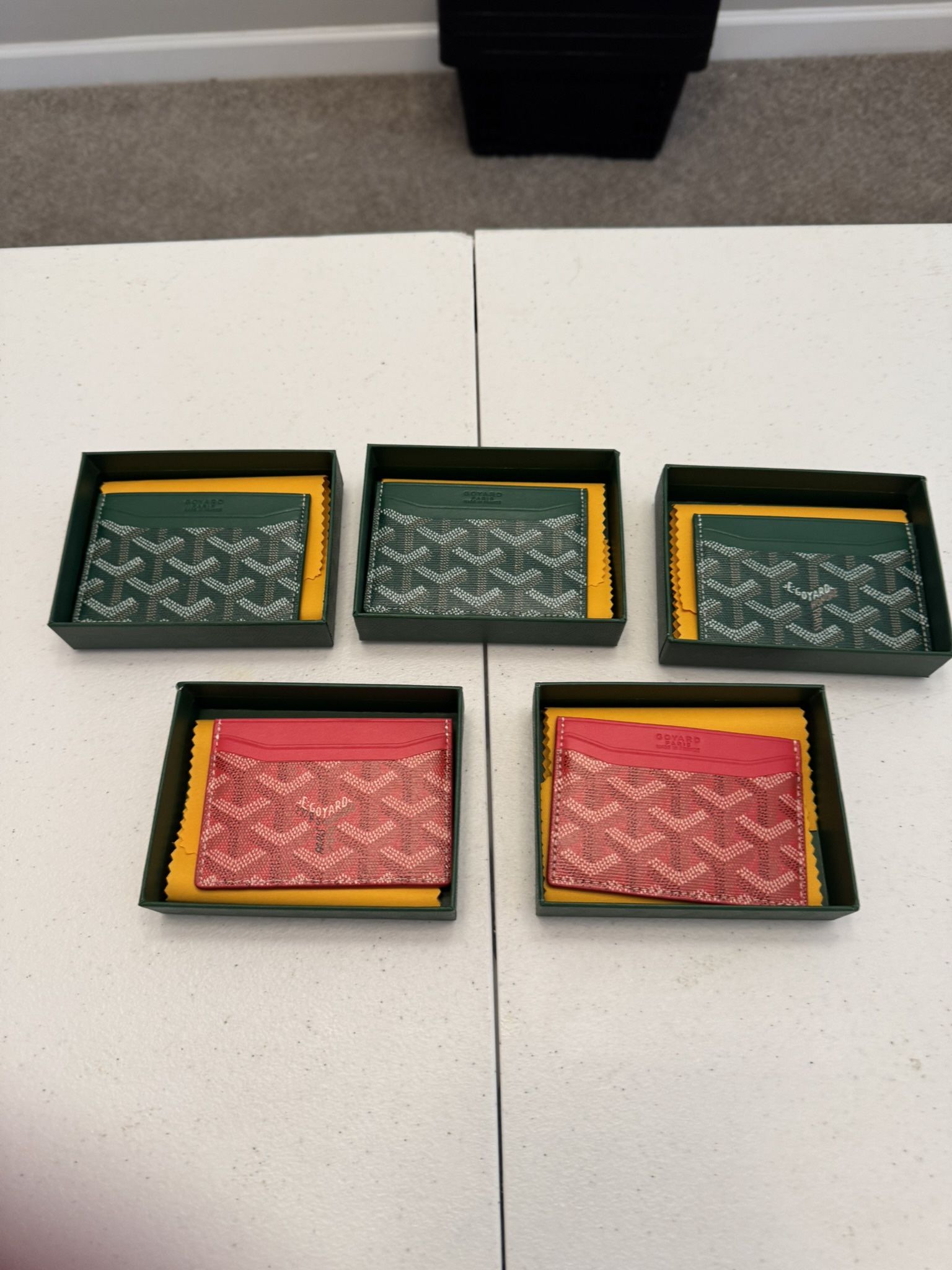 Goyard Wallets Green And Red