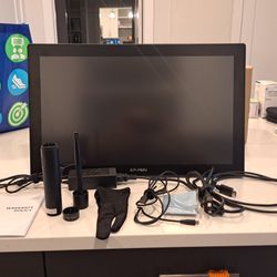 Xpen 22 Pro 22' HD drawing tablet with battery-free pen and all accessories.
