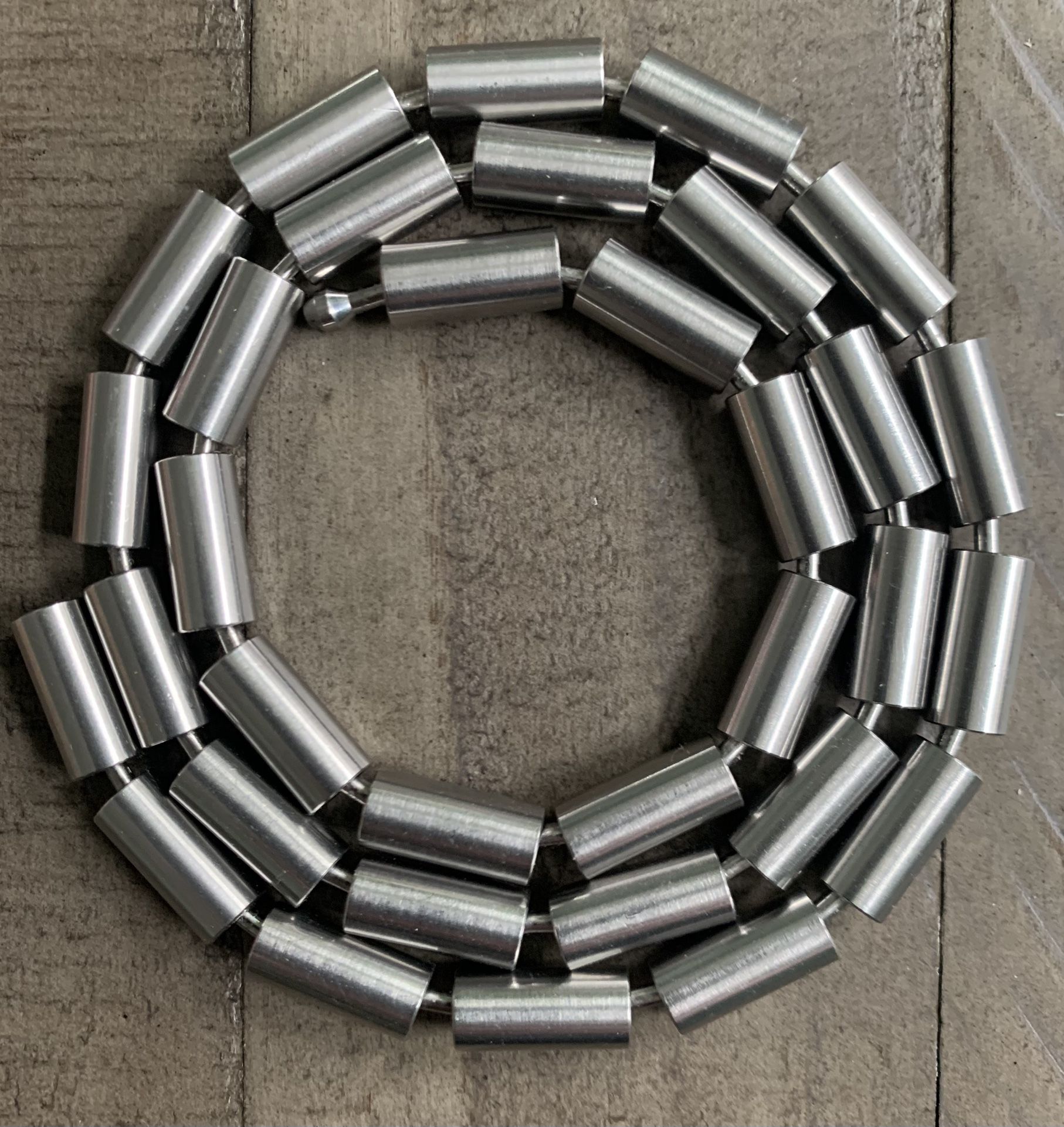 132 Piece Steel Necklace by “Werner Häring” Circa 1995, Very Rare One Of A Kind.