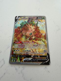 🍃 Pokémon Leafeon V 167/203 Evolving Skies Full Art Ultra Rare 🔥