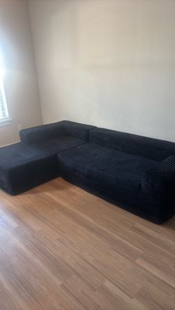 Black boneless cloud couch