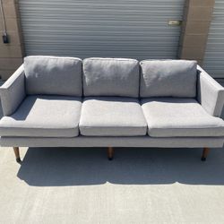 *Free Delivery* Modern Gray West Elm Couch Sofa