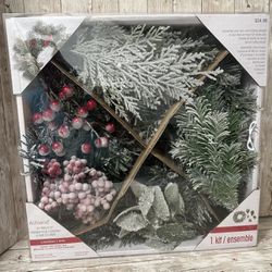 ASHLAND do-it-yourself wreath kit, “Snowy Red Berry Mix”  Retails for $34.99