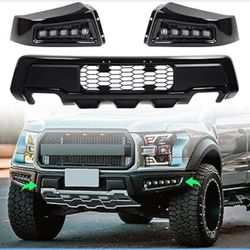 2021 -2023 Ford F150 Raptor Style Front Bumper w/ LED Fog Light Assembly