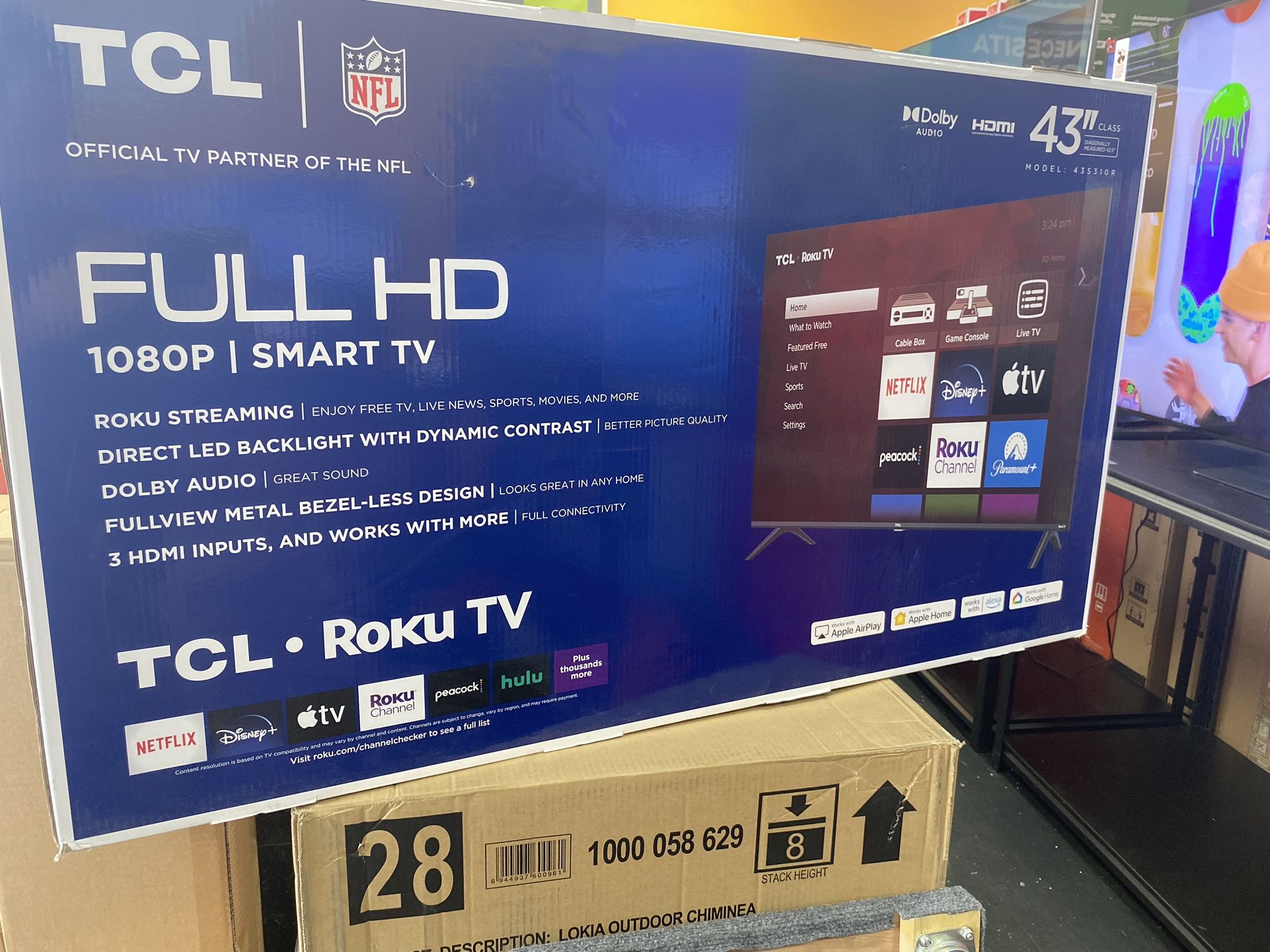 43”TCL SMART TV Roku