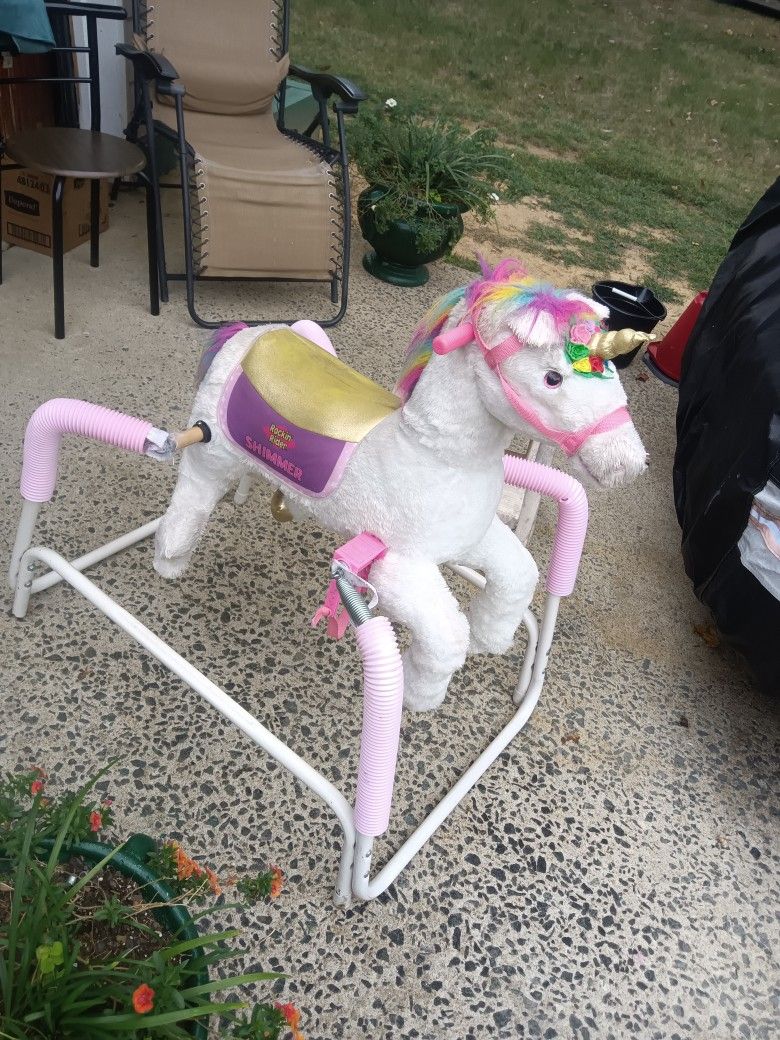 Little Kids Bouncing Horse