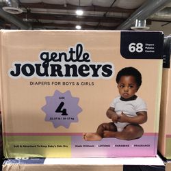 Gentle Journeys Diapers For Boys & Girls Size 4 - 68 Pack Of Diapers