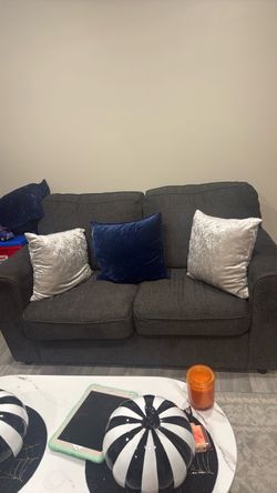 2 + 3 sofa set and 6 big decorative pillows