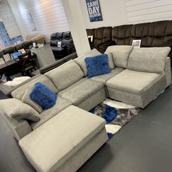 Summer clearance sale. Lima gray sectional sofa with Autumn in now $999. Easy finance option. Same-day delivery.
