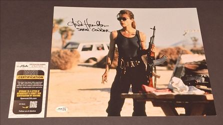 🔥Linda Hamilton Signed Autographed 11x14 Terminator Sarah Connor JSA COA 🔥
