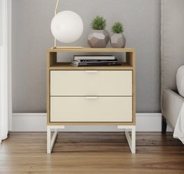 New Nightstand In Box - Light Brown/creme