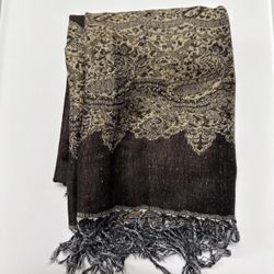 New | Oak Brown Pashmina Shawl