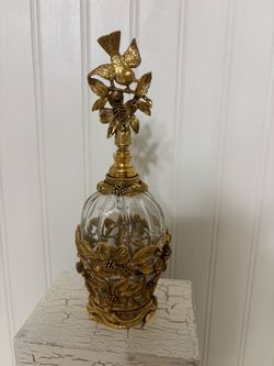 Vintage Gold Vanity perfume bottle 1950s