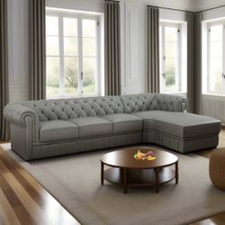 COSTCO Genuine Top Grain Leather Sectional Couch 