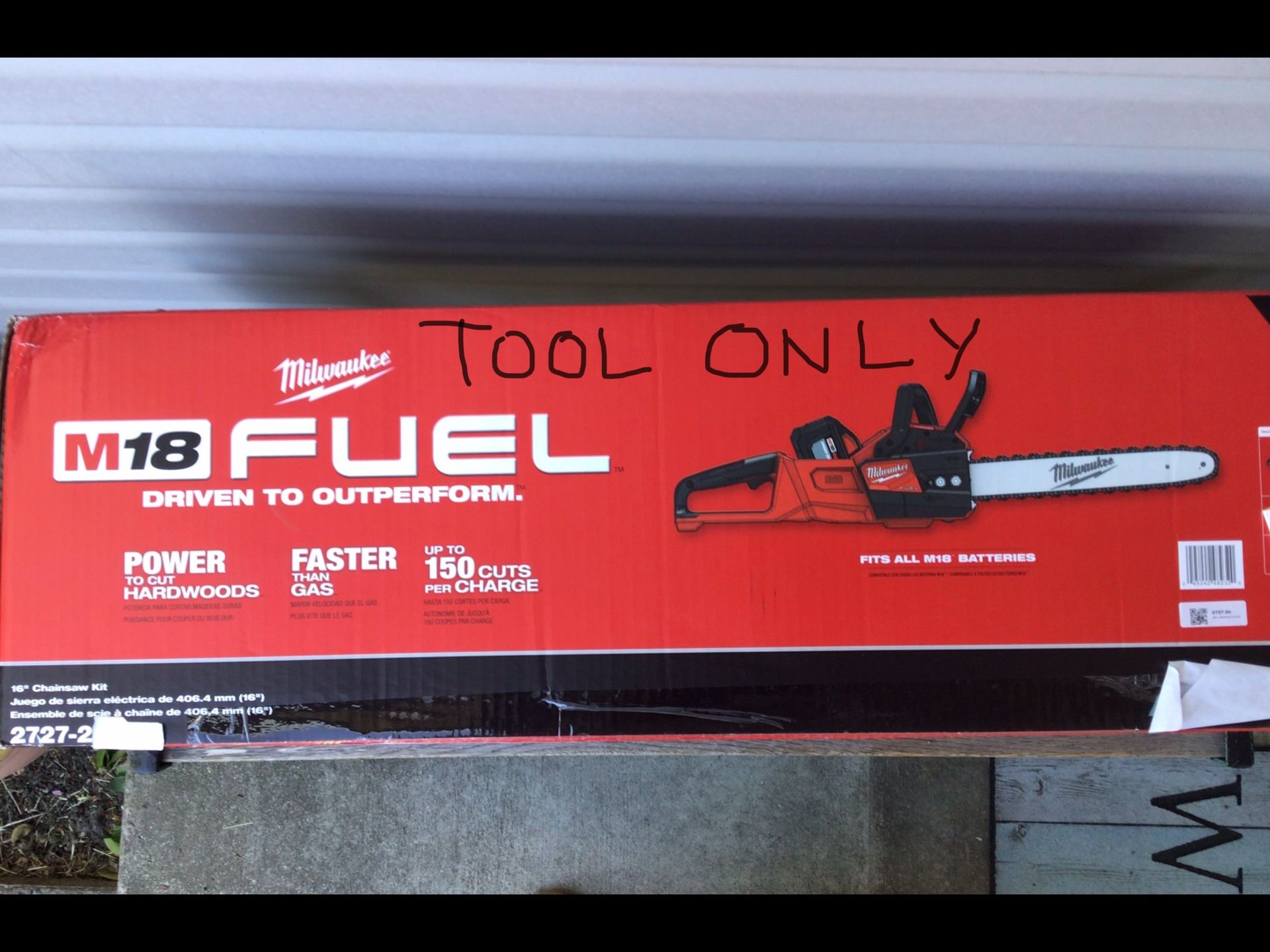 Milwaukee M18 FUEL 16” Chainsaw. Brand NEW from Combo Kit. Tool Only. No Charger. No Battery. No Blower.