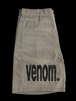 Venom. Graphic Denim Shorts