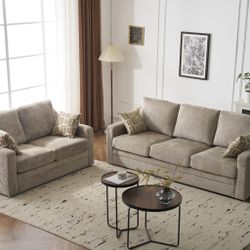 Sofa & Loveseat with Pillows