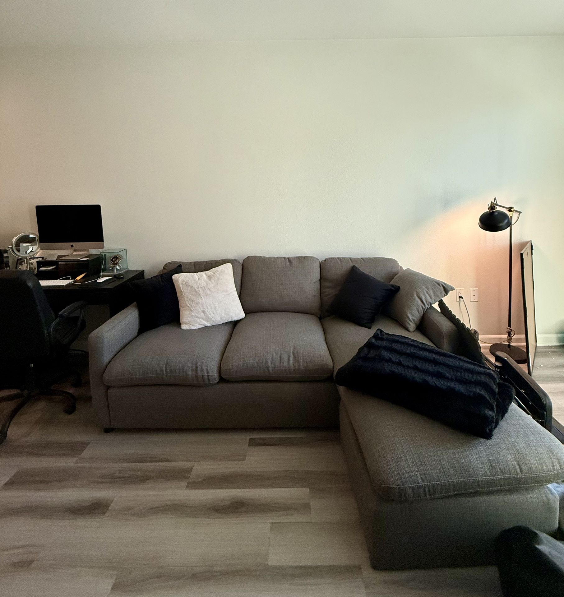 Living Spaces Chaise Sofa- Excellent Condition