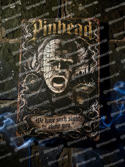 Pinhead Hellraiser Decorative Tin Sign