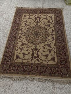Persian-Style Area Rug with Fringe