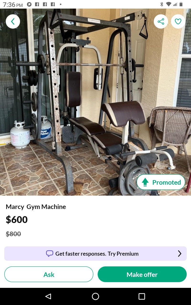 Marcy Power Rack Set Up With Bench Leg Press And Overhead Pull Down Bar