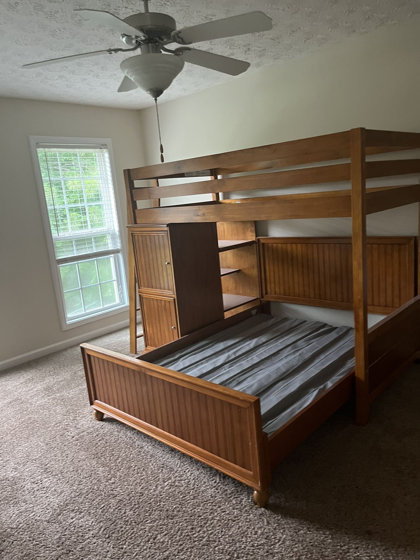 Solid Twin Over Full Bunk Bed (Dresser available)