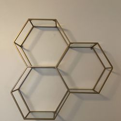 Hexagonal Gold Shelf