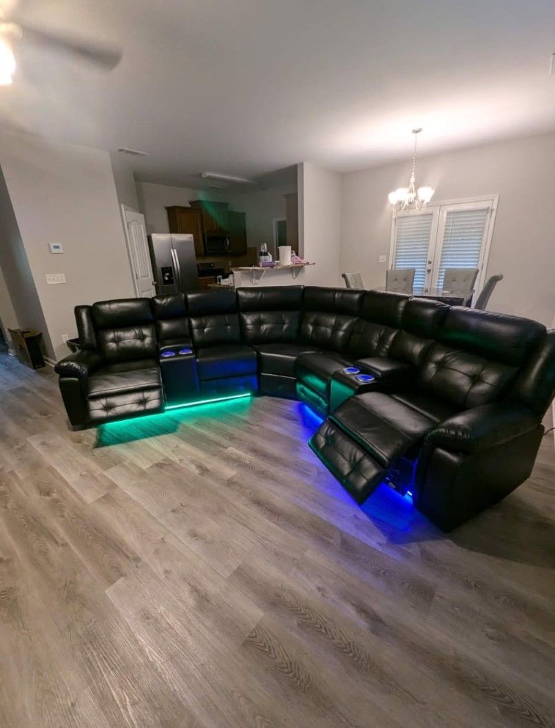 Envi Power Reclining Sectional w LED Lights