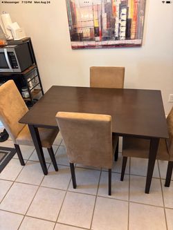Tables and chairs