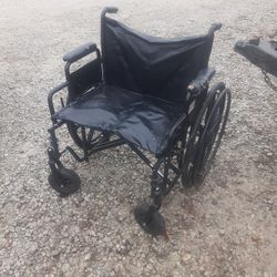 Extra Wide Wheel Chair One Armrest Is Taped Up As See In Picture 