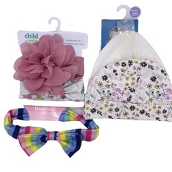 Bundle headwraps and hats baby girl accessories