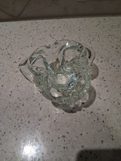 Crystal Flower Votive Holder