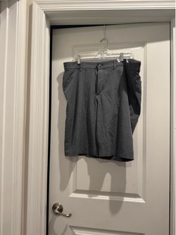 adidas Men's Gray Flat Front Shorts size 38