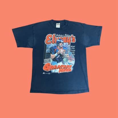 Vintage 90s Denver Broncos John Elway T-Shirt NFL Football XL