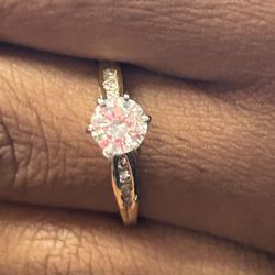 Engagement Ring 21/2 Carats Yellow Gold New
