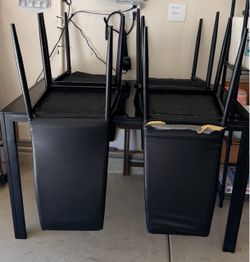 Glass top Dining table and chair set