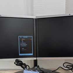 HP LA2205wg Widescreen LCD Dual Monitors 