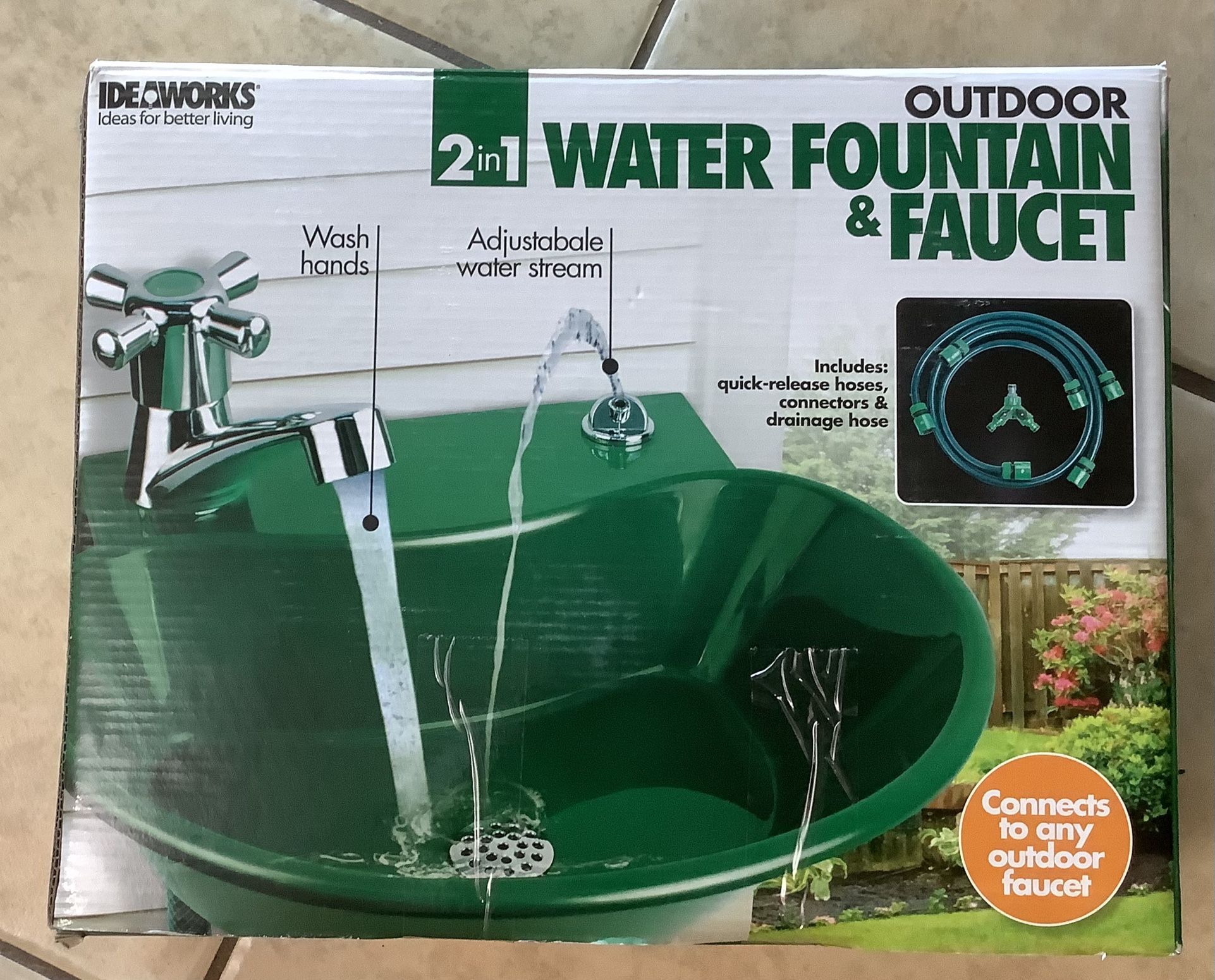 Water Fountain & Faucet (Ouudoor) New