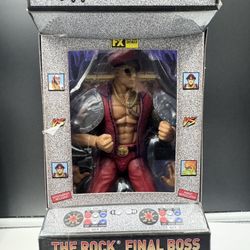 Mattel WWE x Street Fighter - The Rock Final Boss as M. Bison