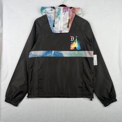 Walt Disney World Watercolor Pullover Rain Jacket Unisex SZ SMALL 