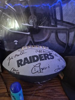 Autographed Raider Football