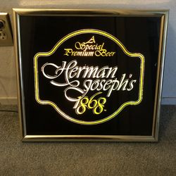 Vintage 1981 Herman Joseph's Lighted Bar Sign 