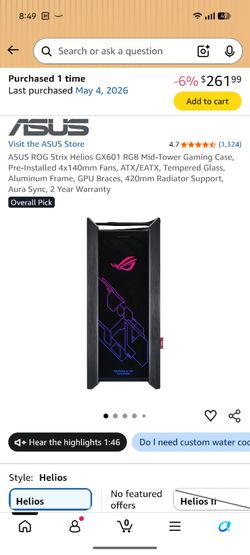 Asus Rog Strix Helios GX601 Brand New in Box
