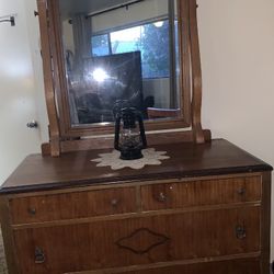 Vintage Swivel Mirror Dresser
