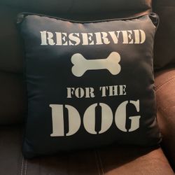 Mainstays Outdoor Toss Pillow Reserved For The Dog Fade Resistant 15"